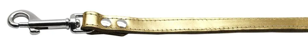 Fashionable Leather Leash Gold 3-4'' Wide