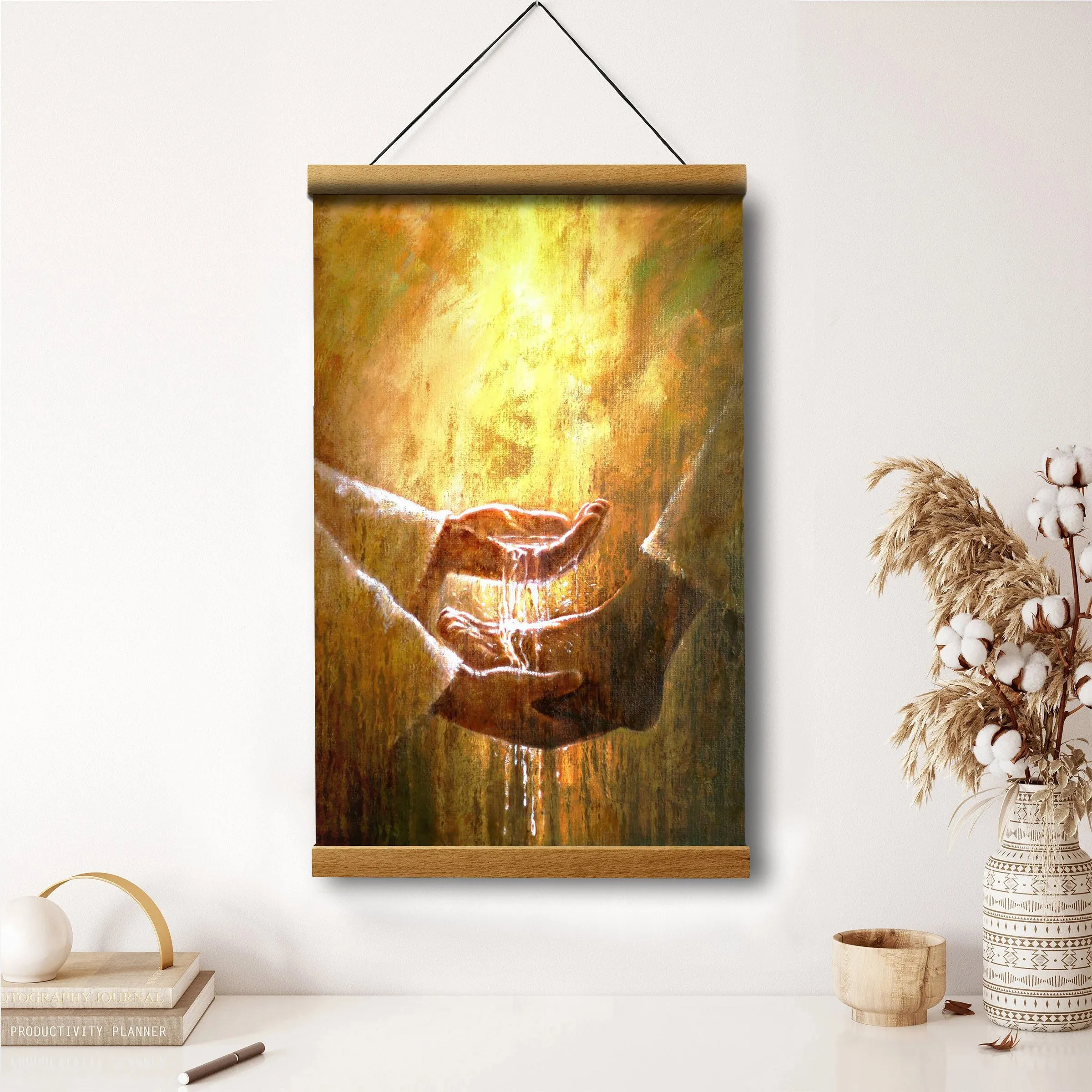 Foot Washing Hanging Canvas Wall Art - Christan Wall Decor - Religious Canvas