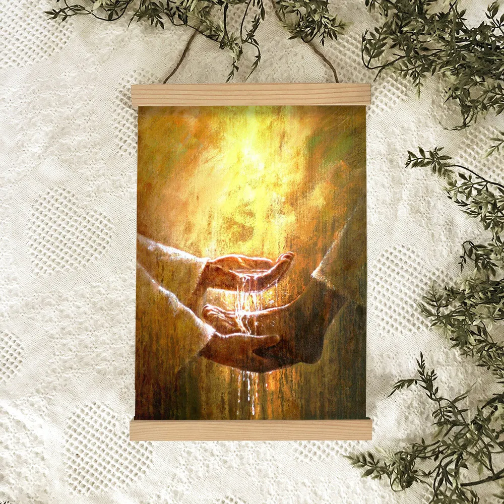 Foot Washing Hanging Canvas Wall Art - Christan Wall Decor - Religious Canvas