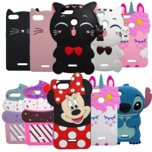 For Xiaomi Redmi 6 6A 3D Unicorn Horse Cat Minnie Silicone Back Case Cover for Xiaomi Redmi 6A 6 A 5.45 inch phone Coque fundas