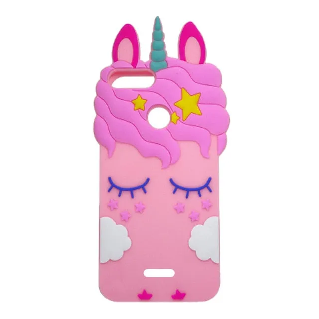 For Xiaomi Redmi 6 6A 3D Unicorn Horse Cat Minnie Silicone Back Case Cover for Xiaomi Redmi 6A 6 A 5.45 inch phone Coque fundas