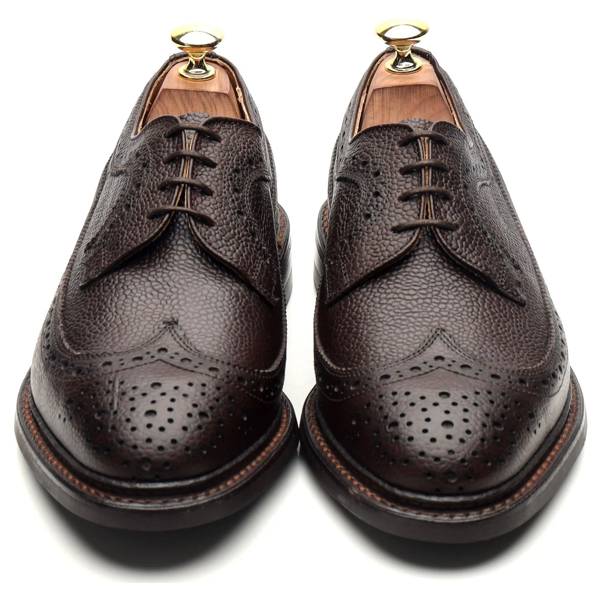 'Fulton' Dark Brown Leather Derby Brogues UK 7