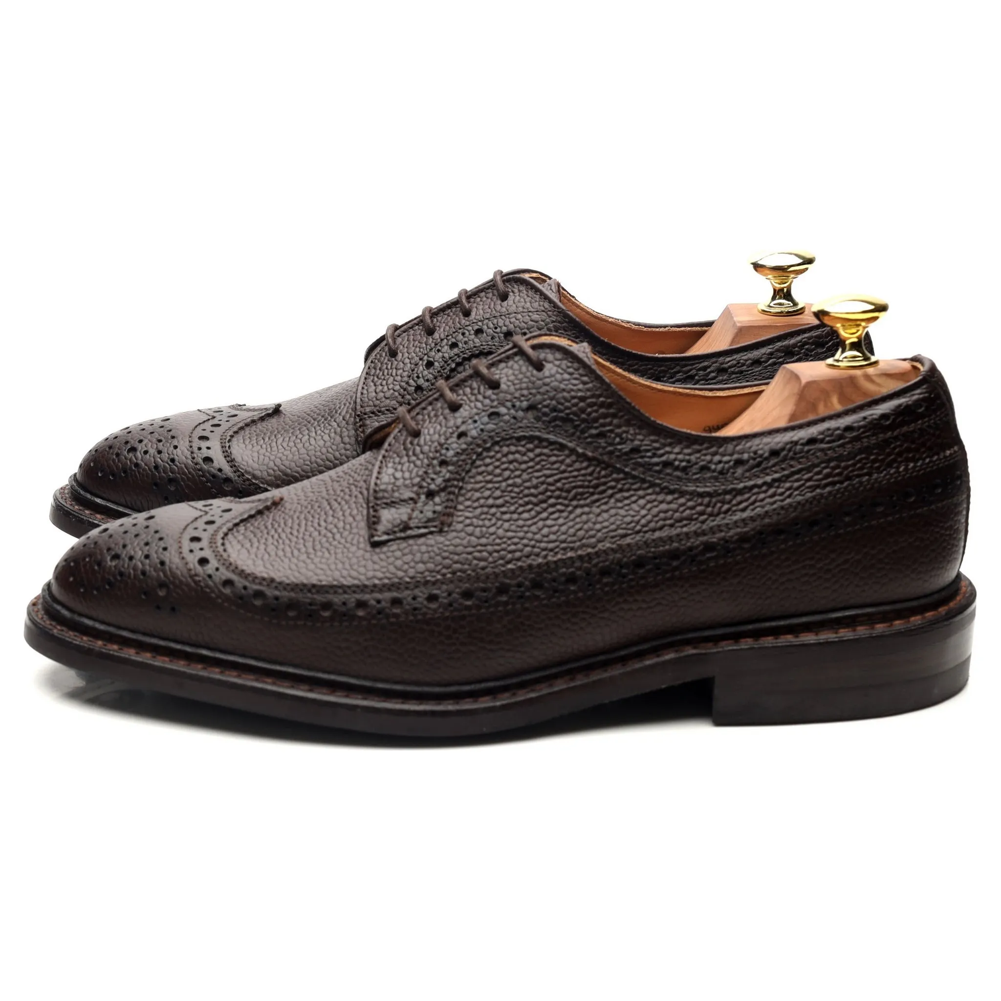 'Fulton' Dark Brown Leather Derby Brogues UK 7