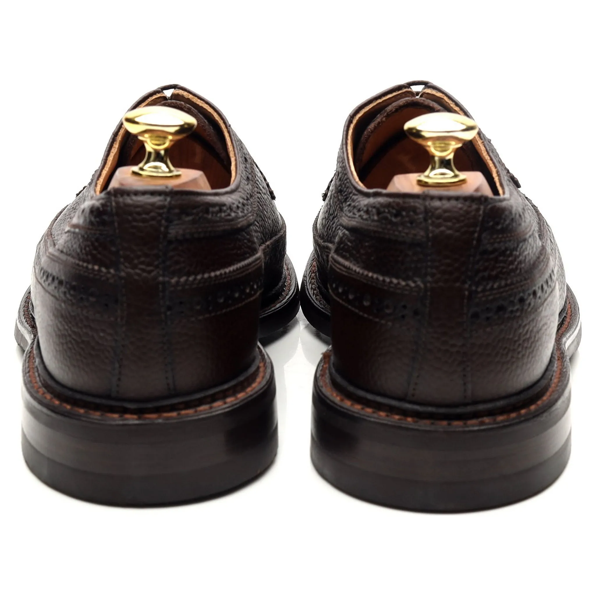 'Fulton' Dark Brown Leather Derby Brogues UK 7