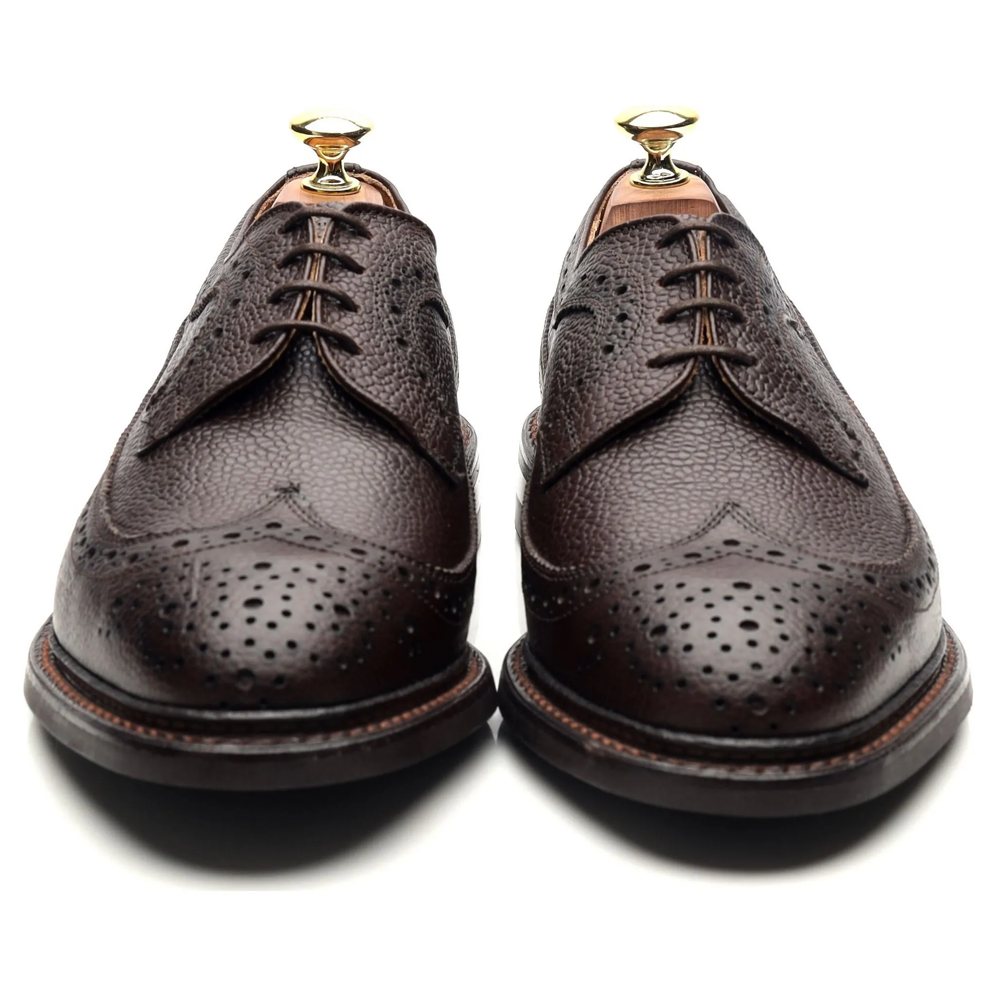 'Fulton' Dark Brown Leather Derby Brogues UK 7