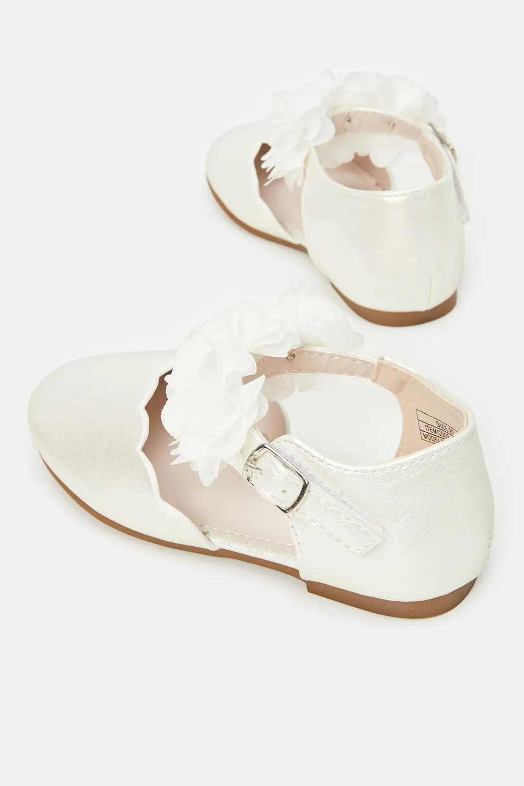 Girls Ivory Floral Sandals