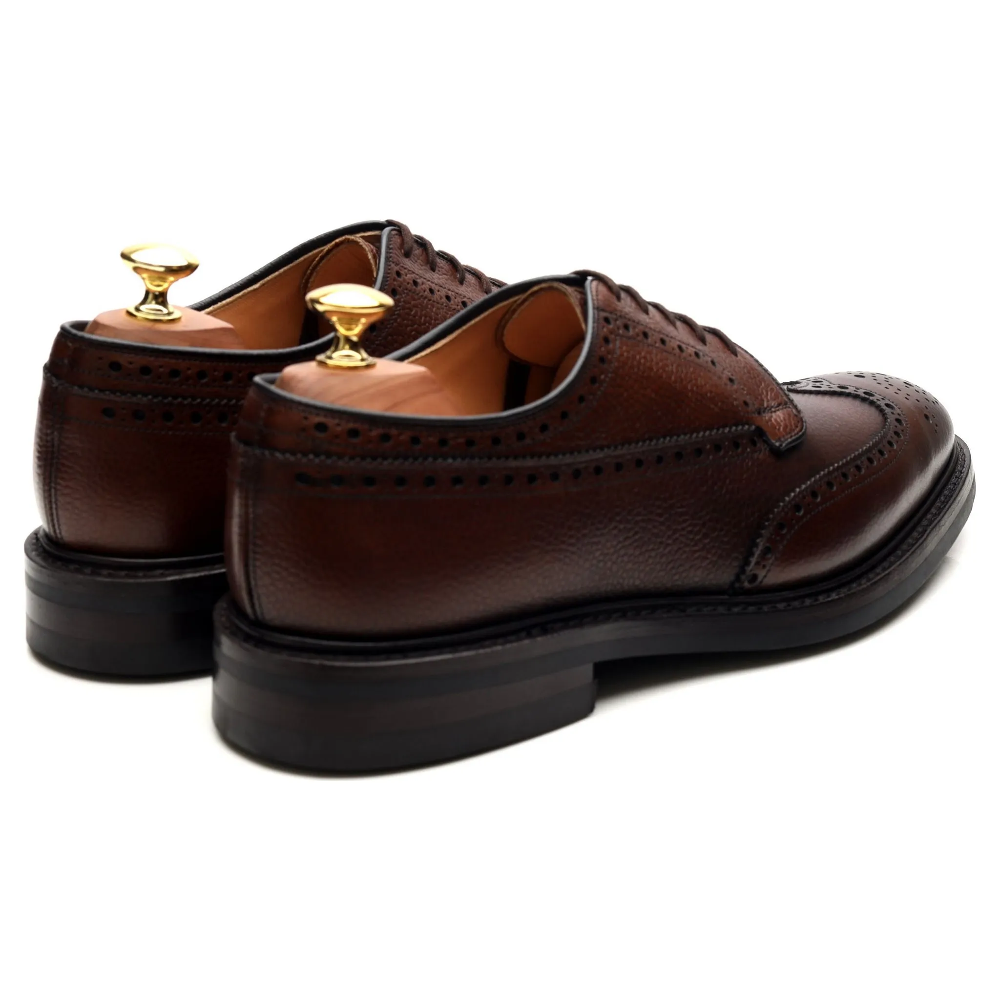 'Grafton' Dark Brown Leather Derby Brogues UK 8 F