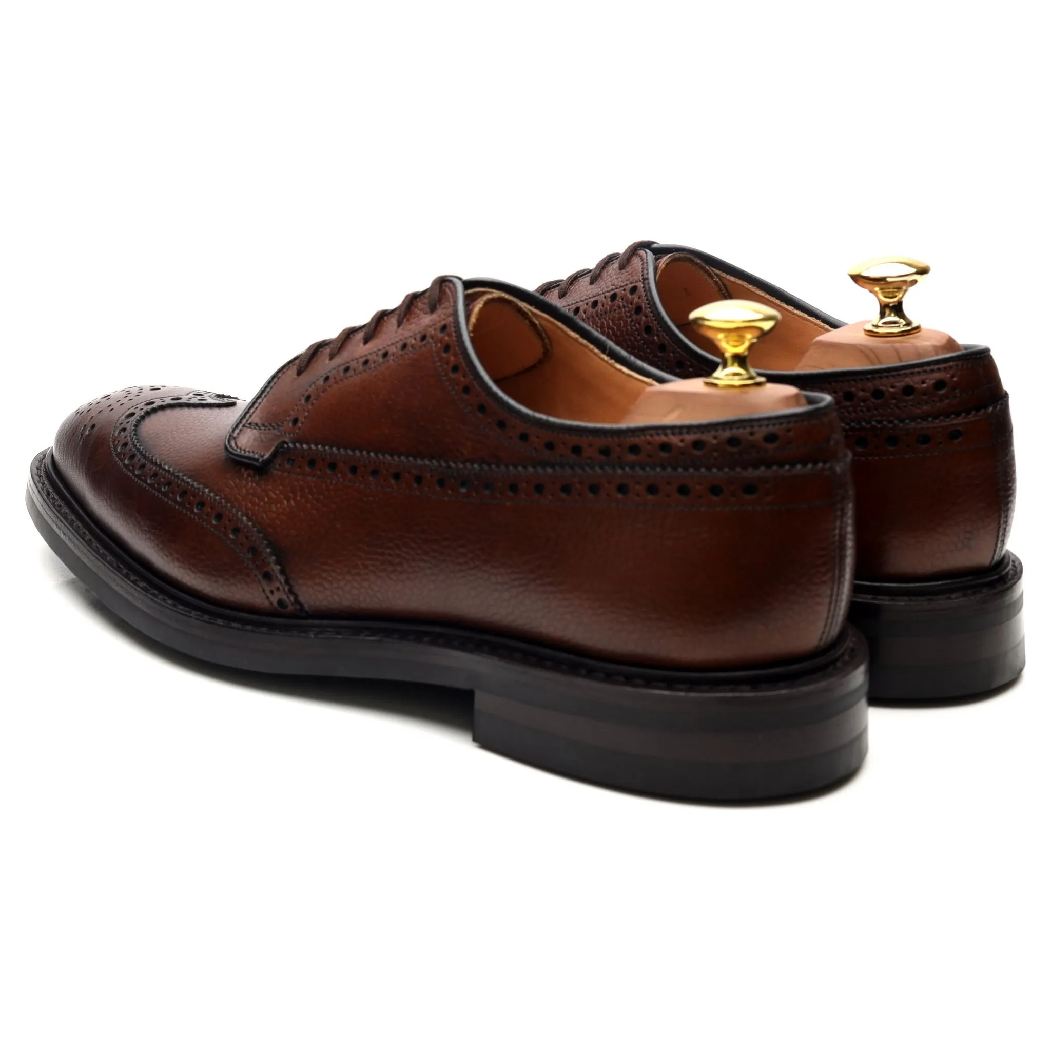 'Grafton' Dark Brown Leather Derby Brogues UK 8 F