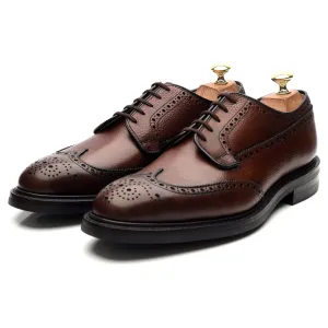 'Grafton' Dark Brown Leather Derby Brogues UK 8 F