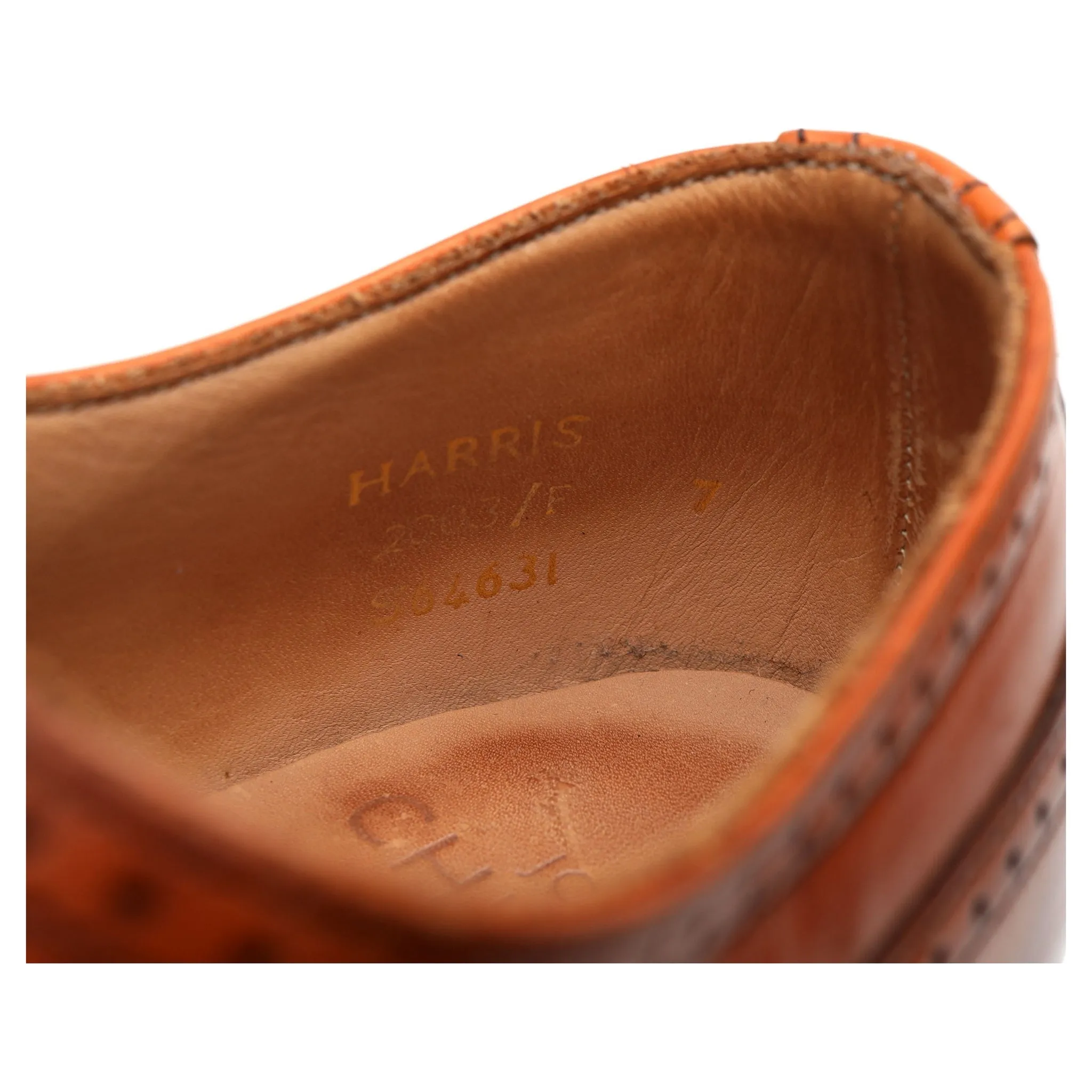 'Harris' Tan Brown Leather Oxford Brogues UK 7 F