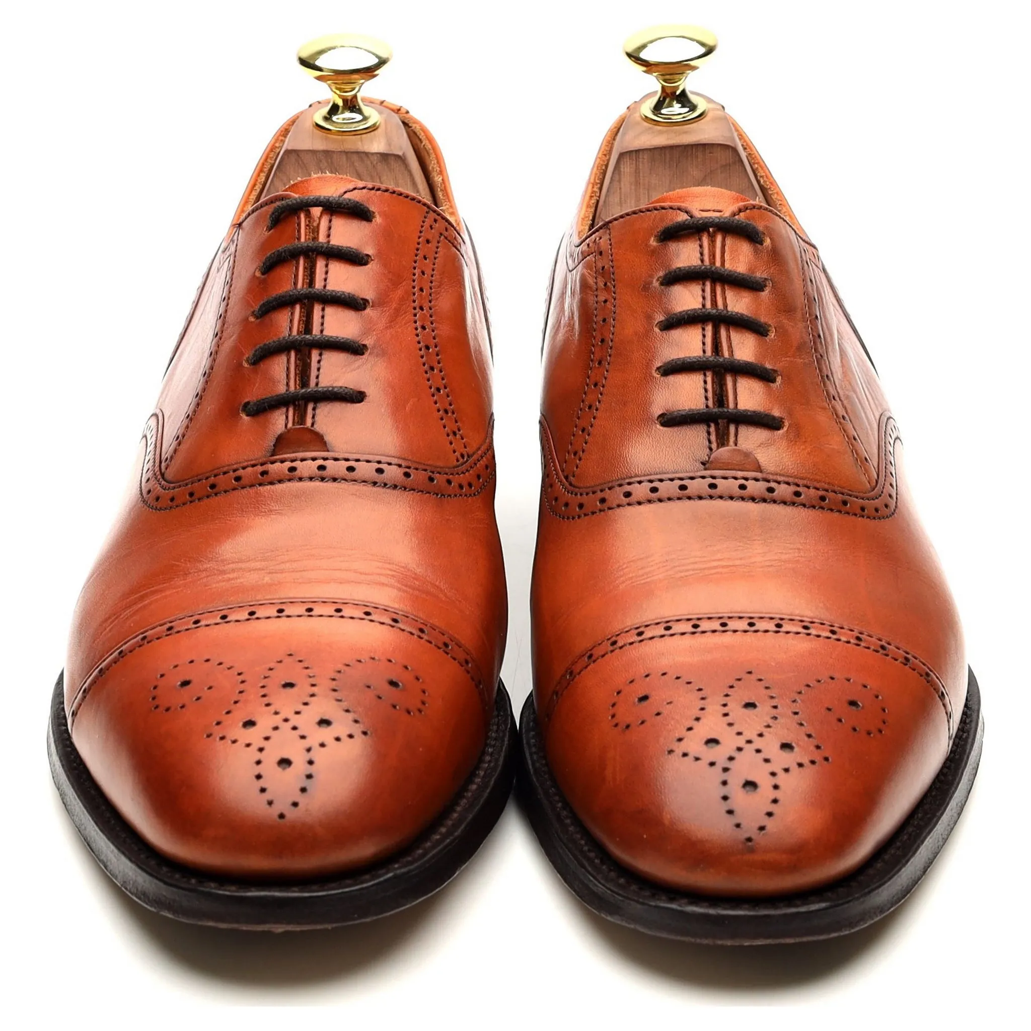 'Harris' Tan Brown Leather Oxford Brogues UK 7 F