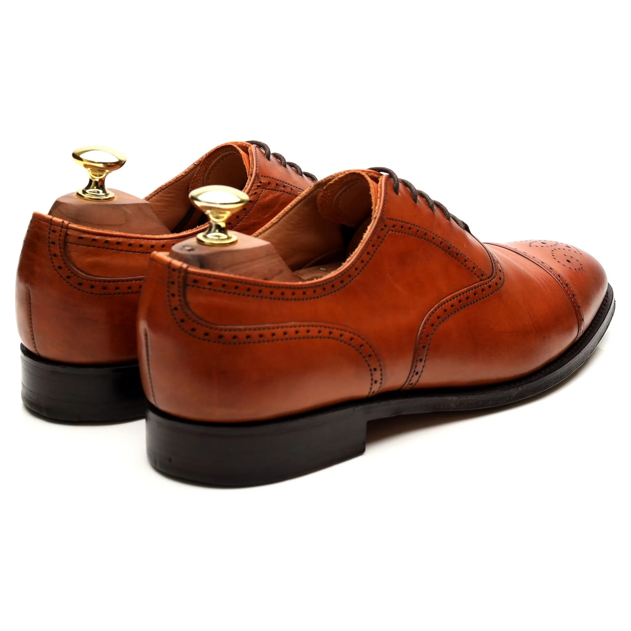 'Harris' Tan Brown Leather Oxford Brogues UK 7 F