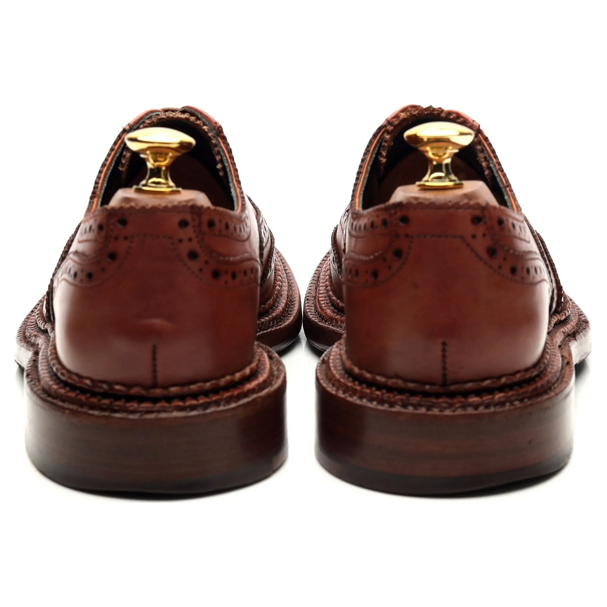 'Harrow' Triple Welt Tan Brown Leather Oxford Brogues UK 6.5 F