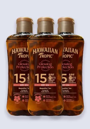 Hawaiian Tropic Protective Oil SPF 15 100ml - 3 Pack