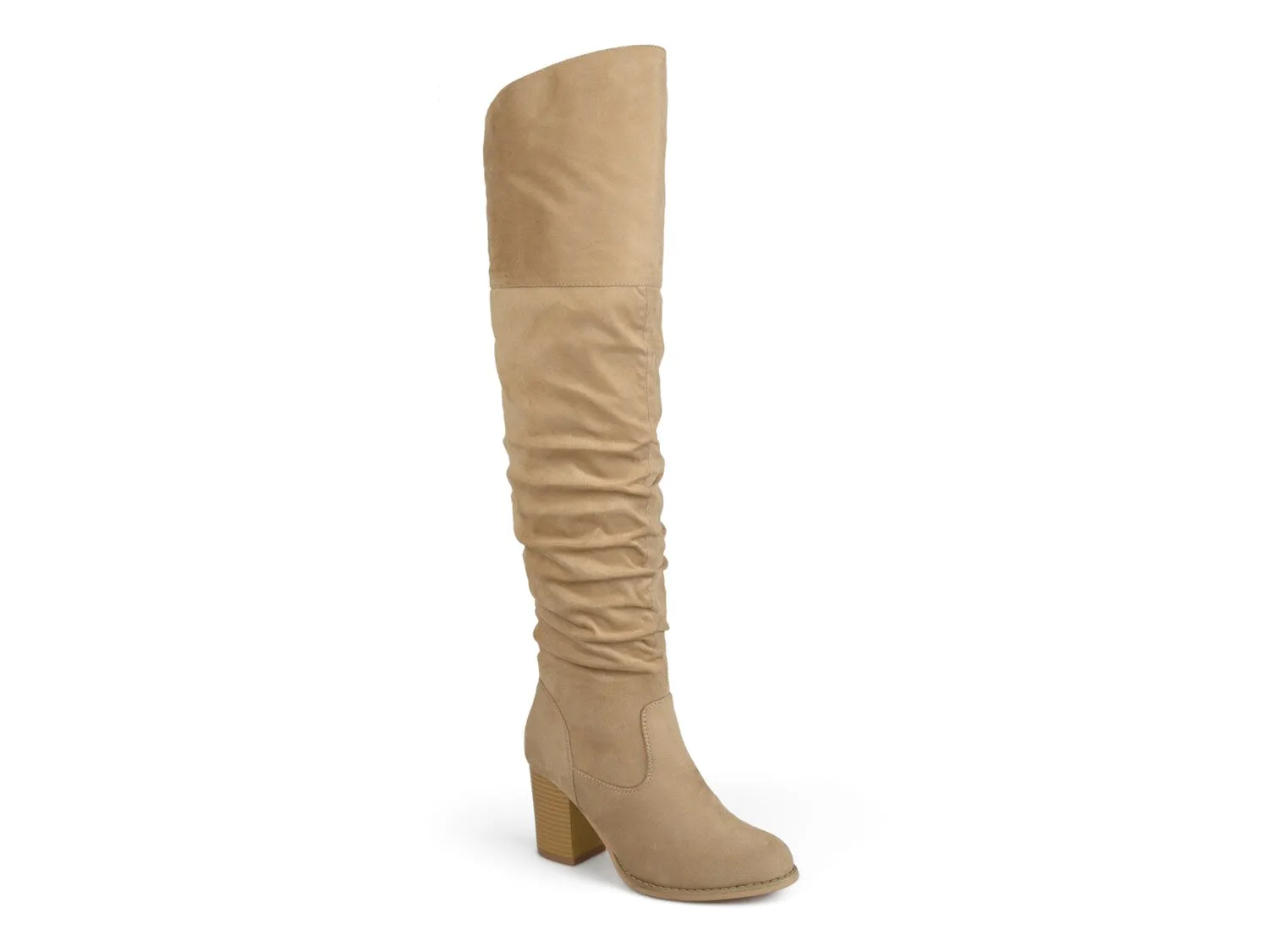 Journee Collection Kaison wide over the knee boots, light gray