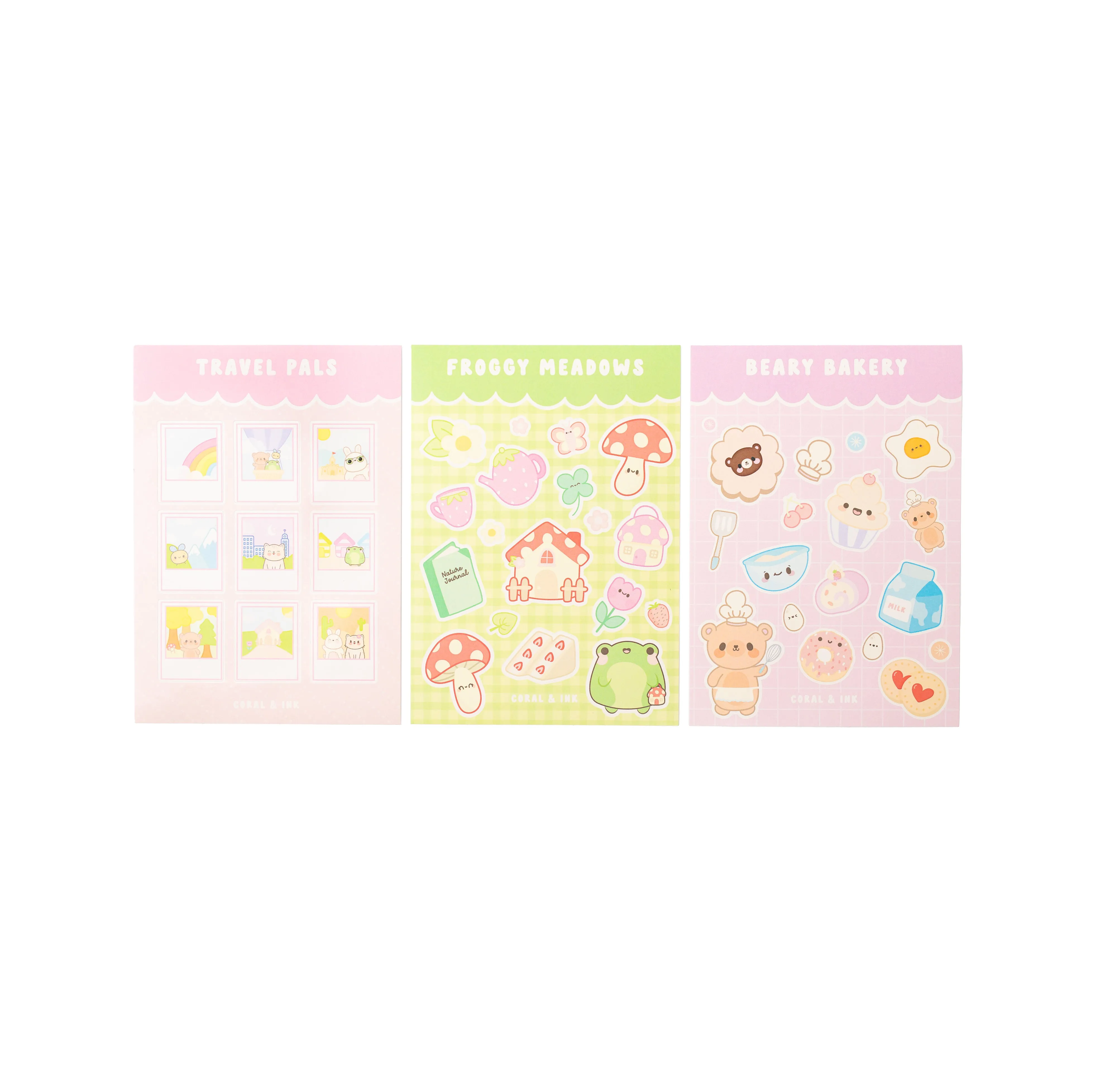 Kawaii Animal Sticker Sheets