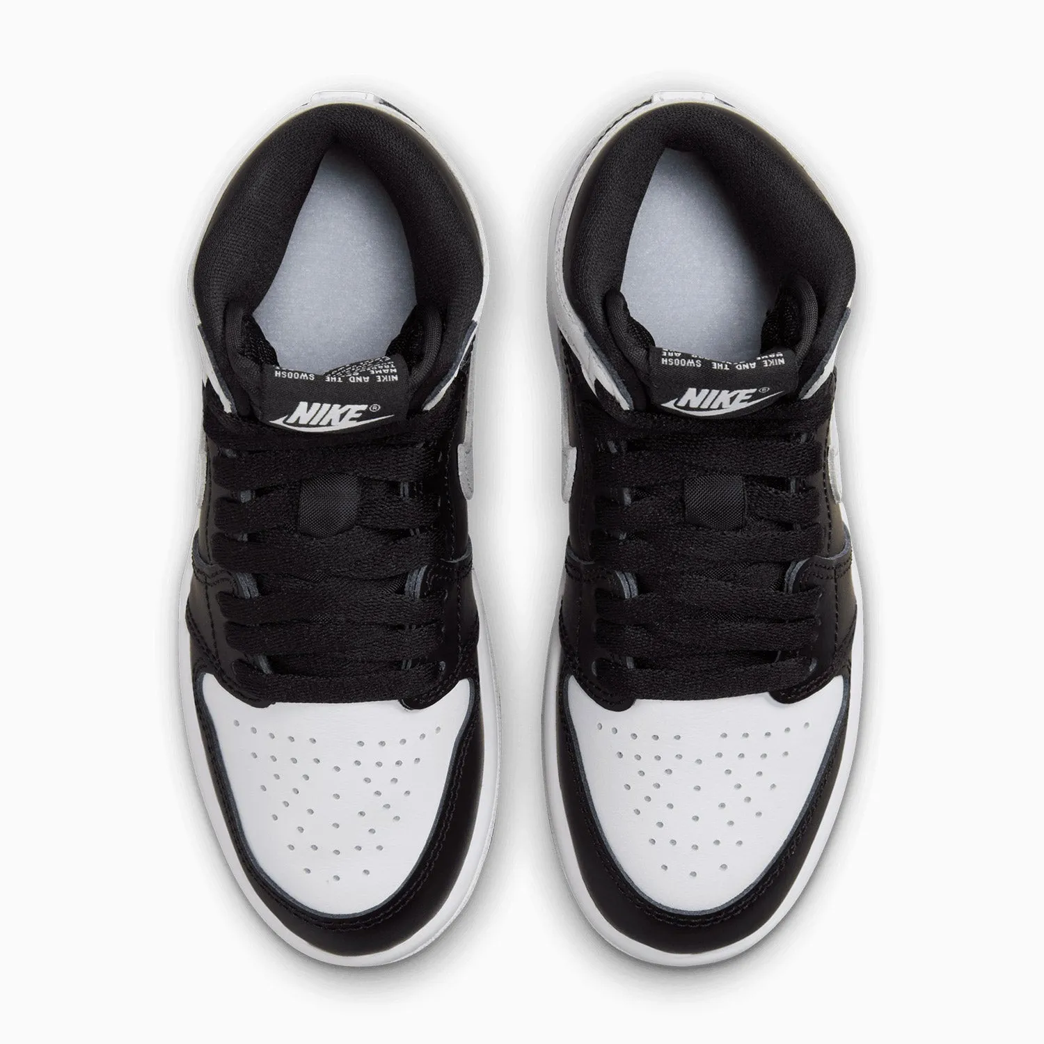 Kid's Air Jordan 1 Retro High OG "Black White" Pre School