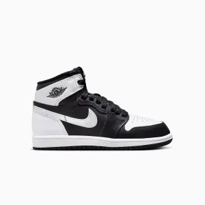 Kid's Air Jordan 1 Retro High OG "Black White" Pre School