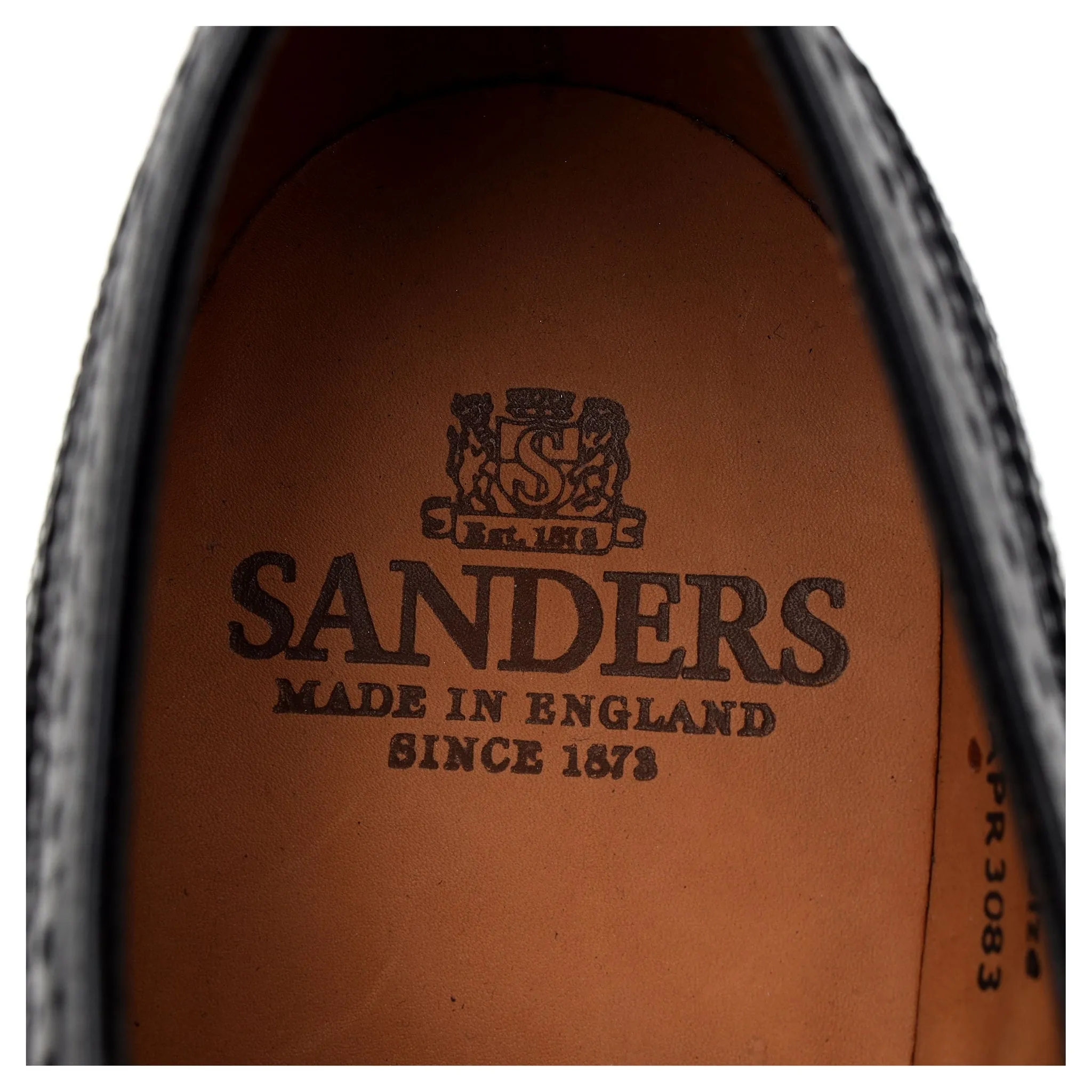 'Kingston' Black Leather Derby Brogues UK 7.5 F