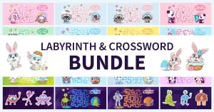 Labyrinth and crossword bundle