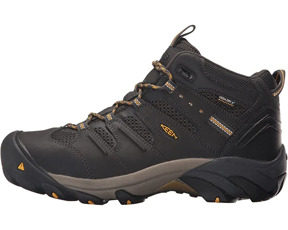 Lansing Mid Waterproof Steel Toe KEEN Utility Sneakers, Raven