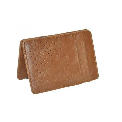 LINCOLN -  Mens Tan Light Flip Faux Leather Magic Wallet