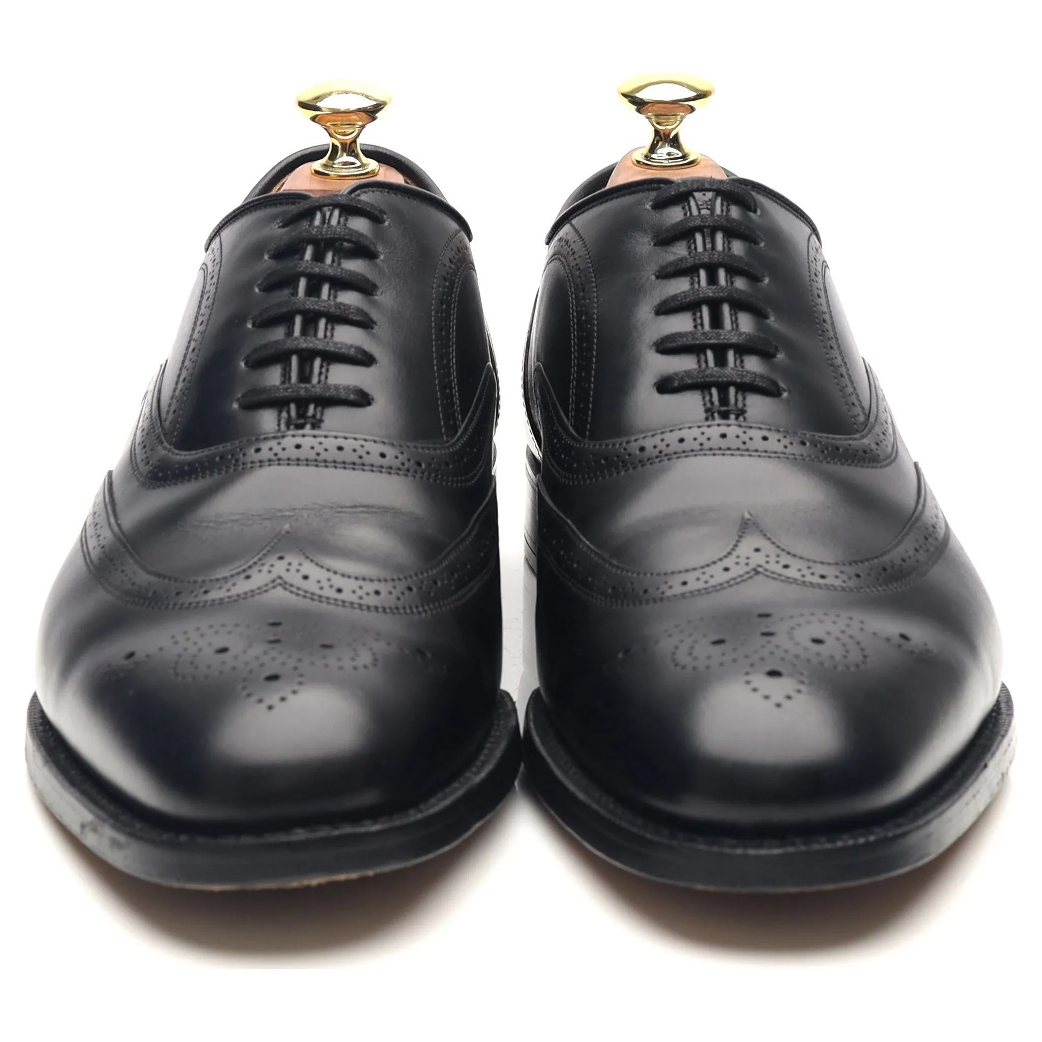 'Longton' Black Leather Brogues UK 7 F