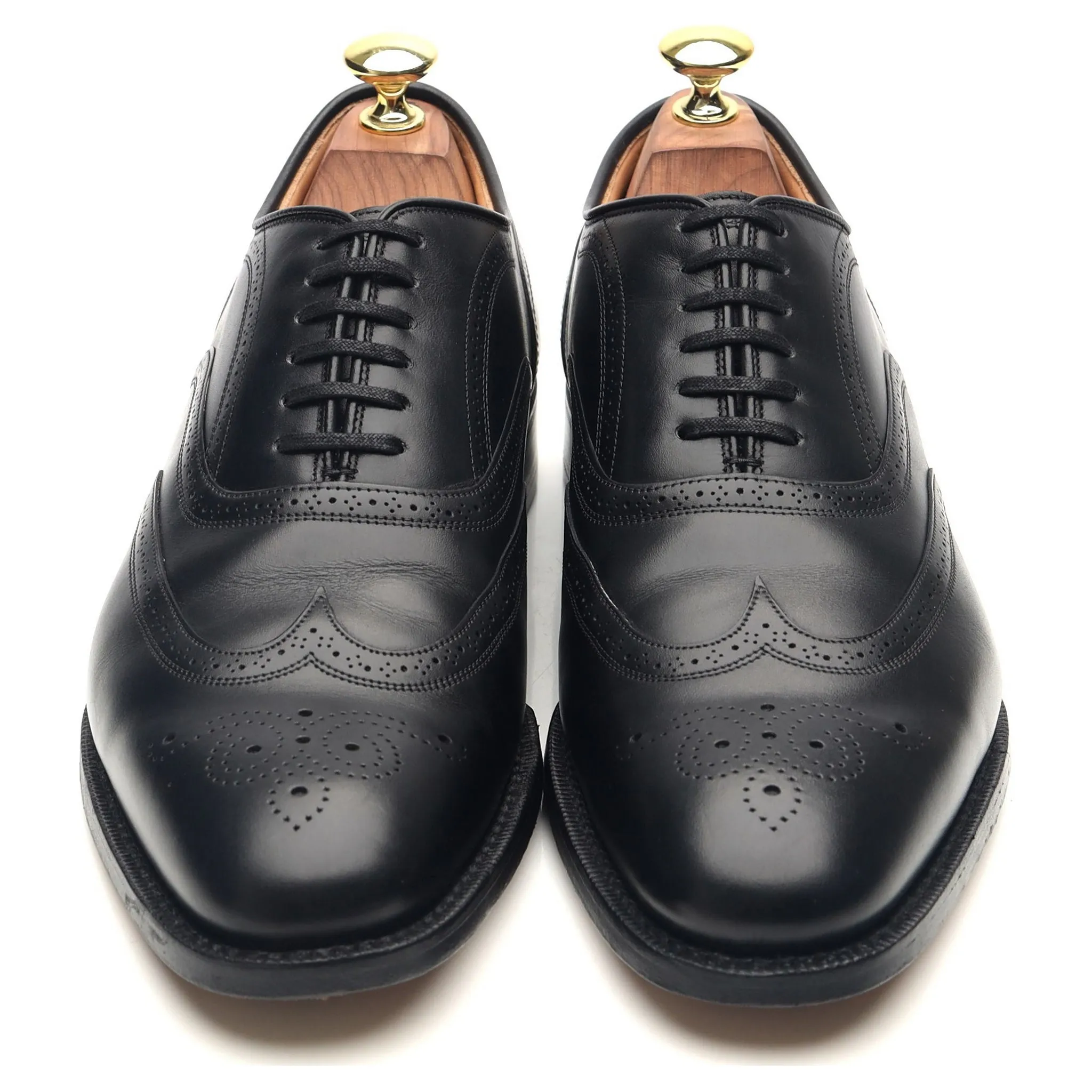 'Longton' Black Leather Brogues UK 7 F