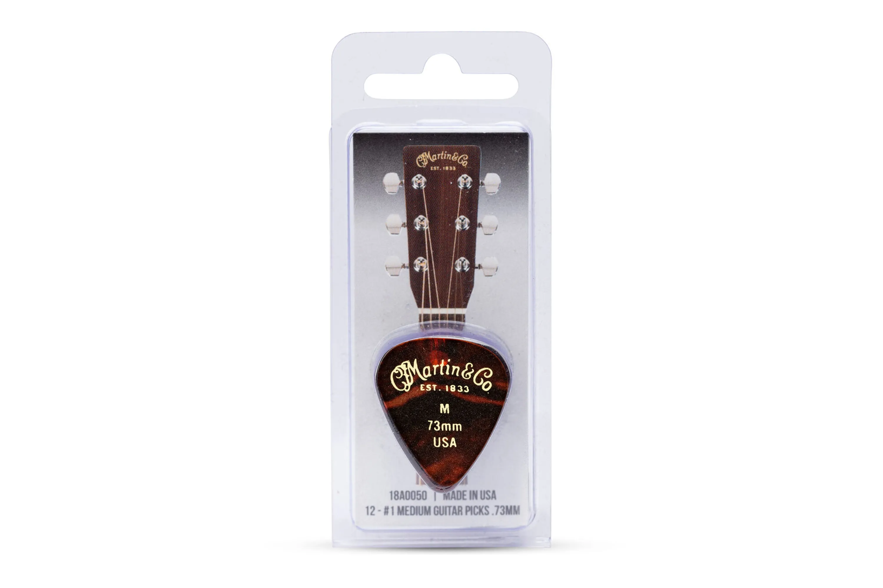 Martin #1 Tortoise Shell Picks Medium .73mm - 12 Pack