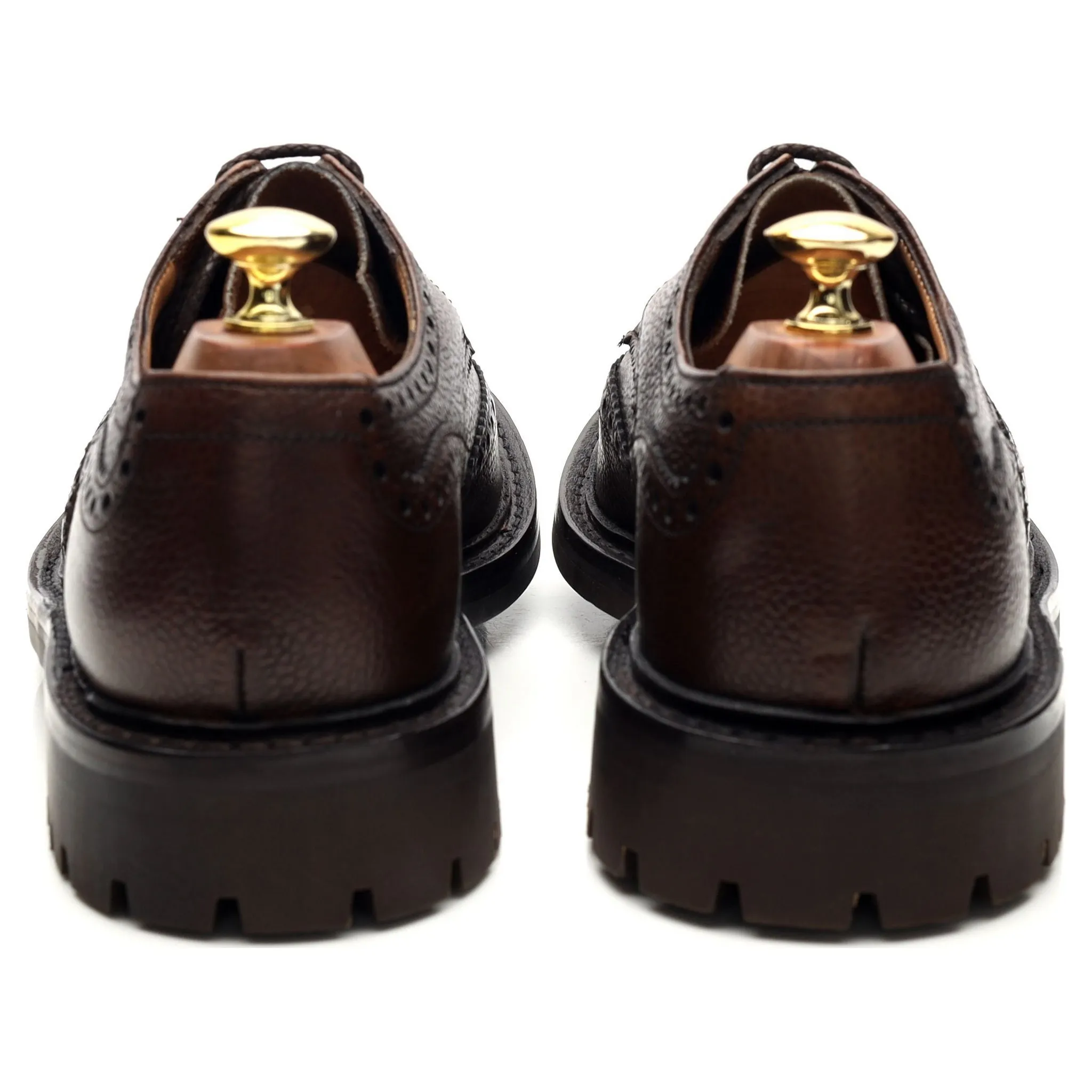 'McPherson' Dark Brown Leather Derby Brogues UK 8.5 G