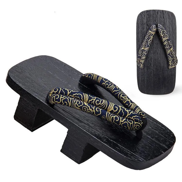 Men Two Teeth Geta Wooden Sandals 【Golden Nimbus】