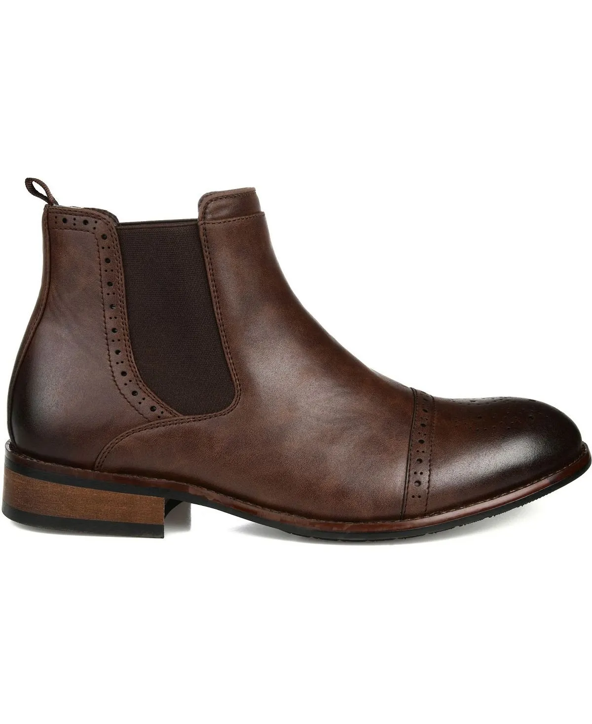 Men's Chelsea boots garrett cap toe Vance Co., brown