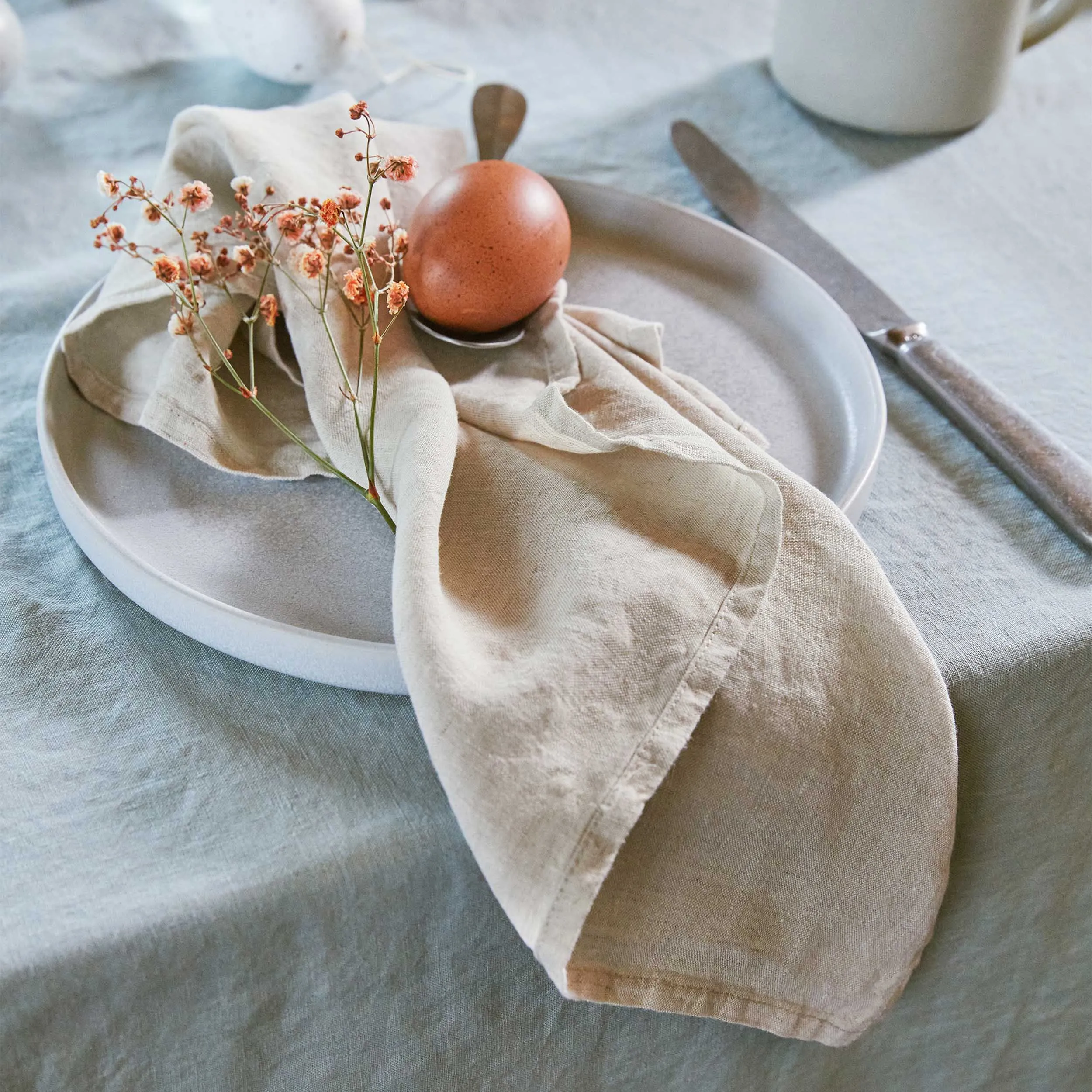 Miral Linen Table Cloth [Sage green]