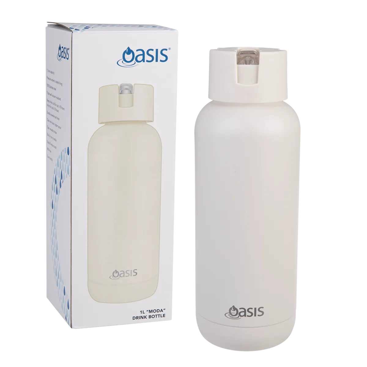 Oasis Moda Insulated Steel Ceramic Drink Bottle 1 litre