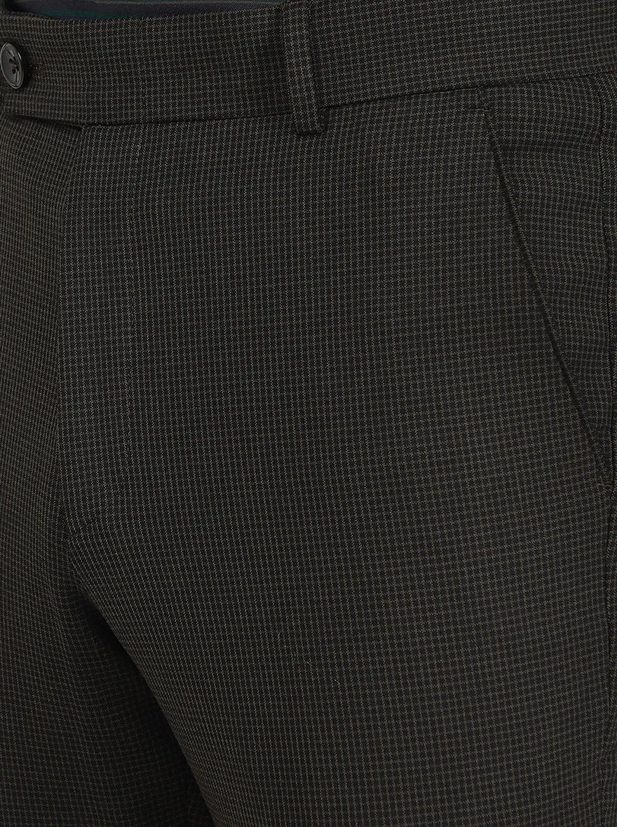 Olive Solid Super Slim Fit Formal Trouser | JadeBlue