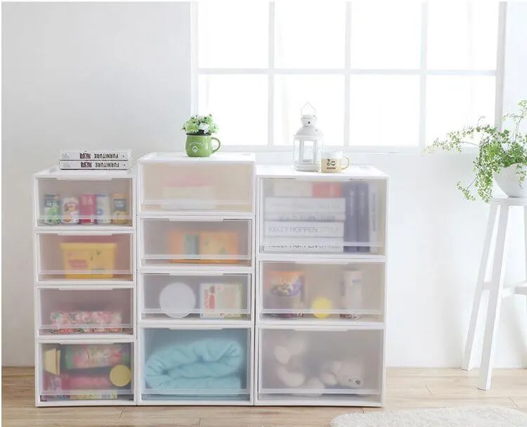 Paula 20L Stackable Storage Drawer White