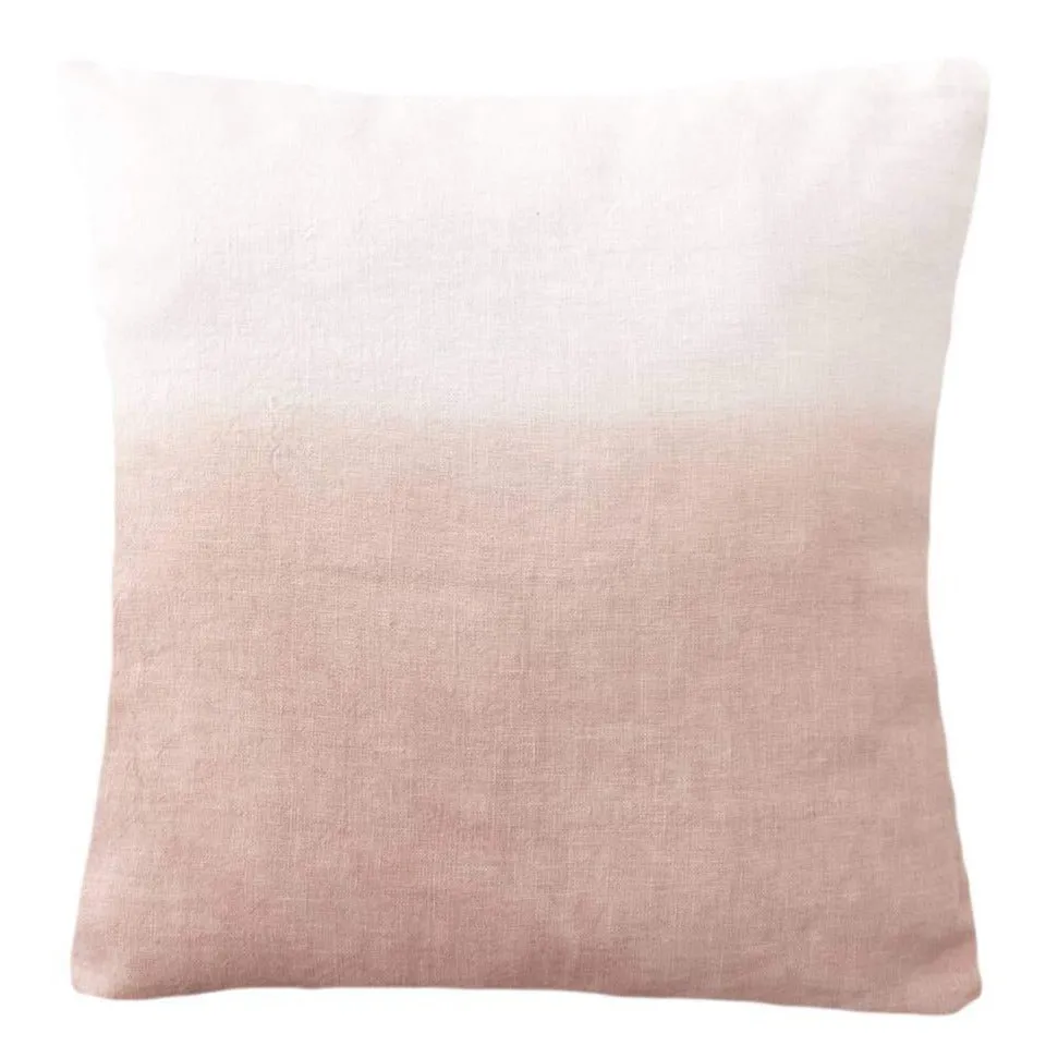 Pink Ombre Dyed Linen Pillow