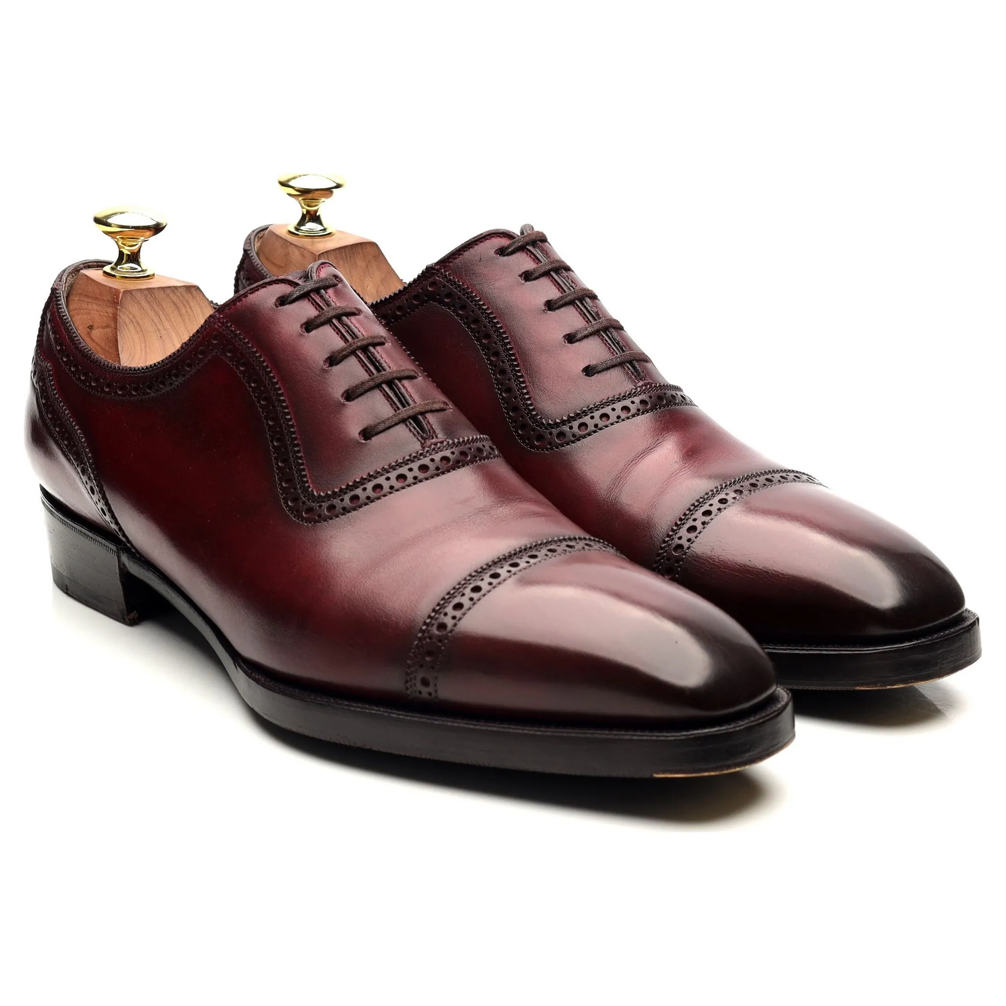 'Principes 3' Burgundy Leather Oxford Brogues UK 7.5 E