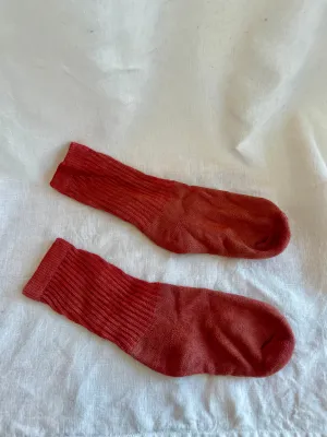 Red Organic Cotton Plant Dyed Socks