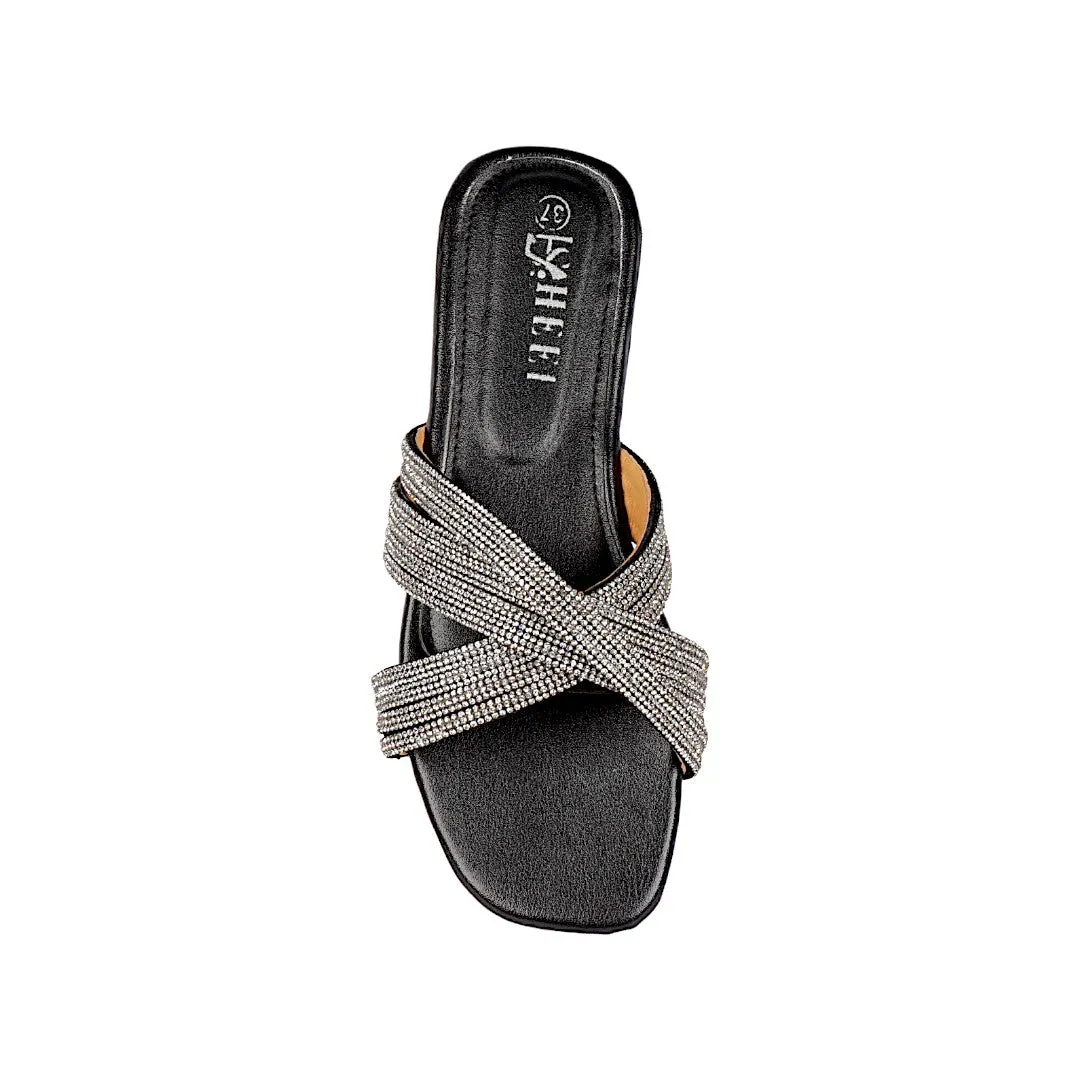 REHINESTONE FLAT SANDAL