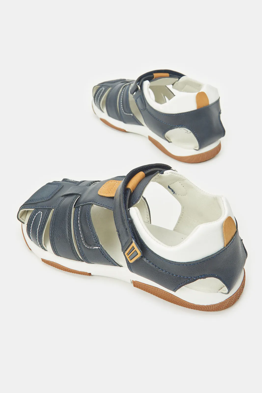 Senior Boys Navy Fisherman Sandals