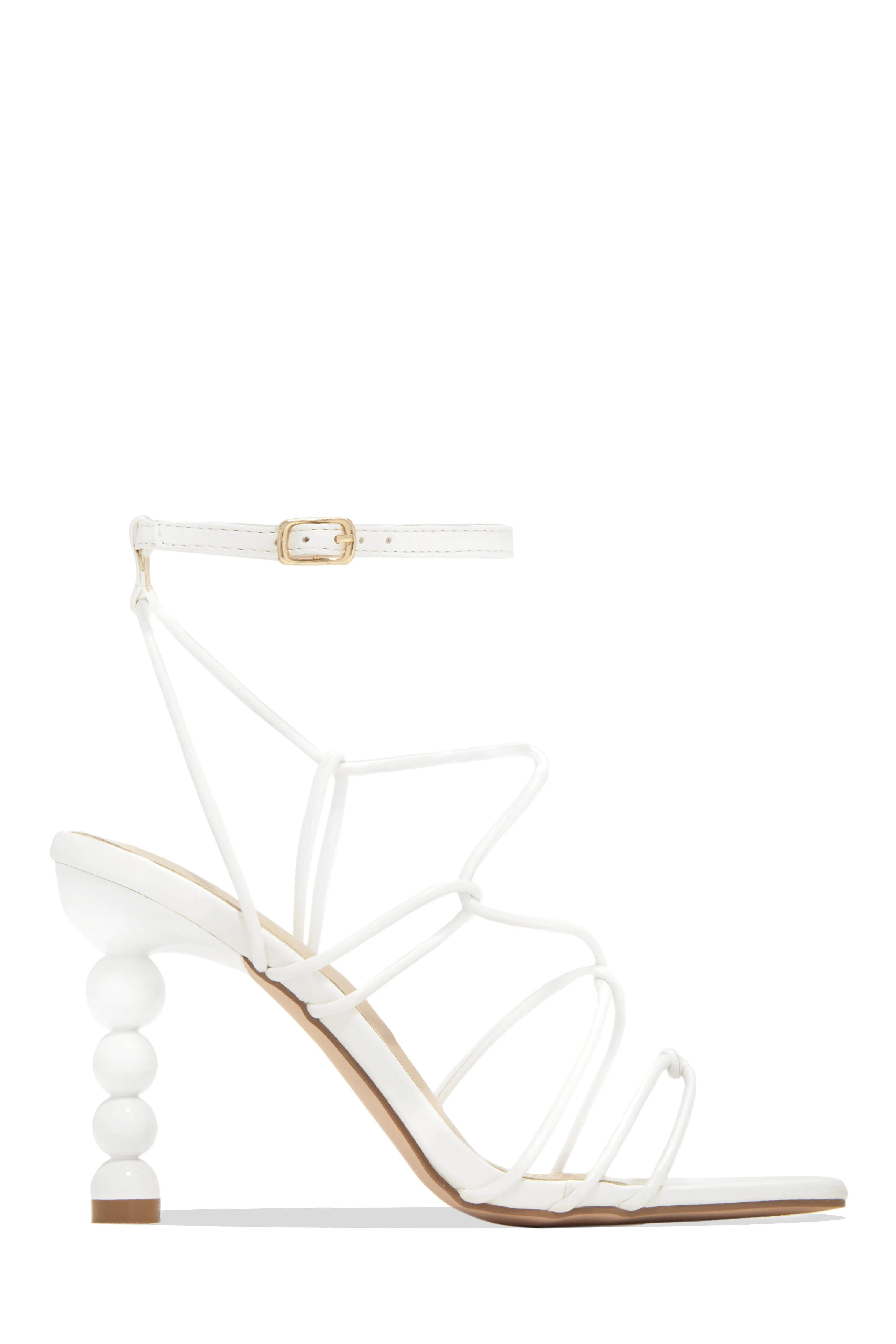 St. Barts Summer Square Toe Strappy Heels - Pink