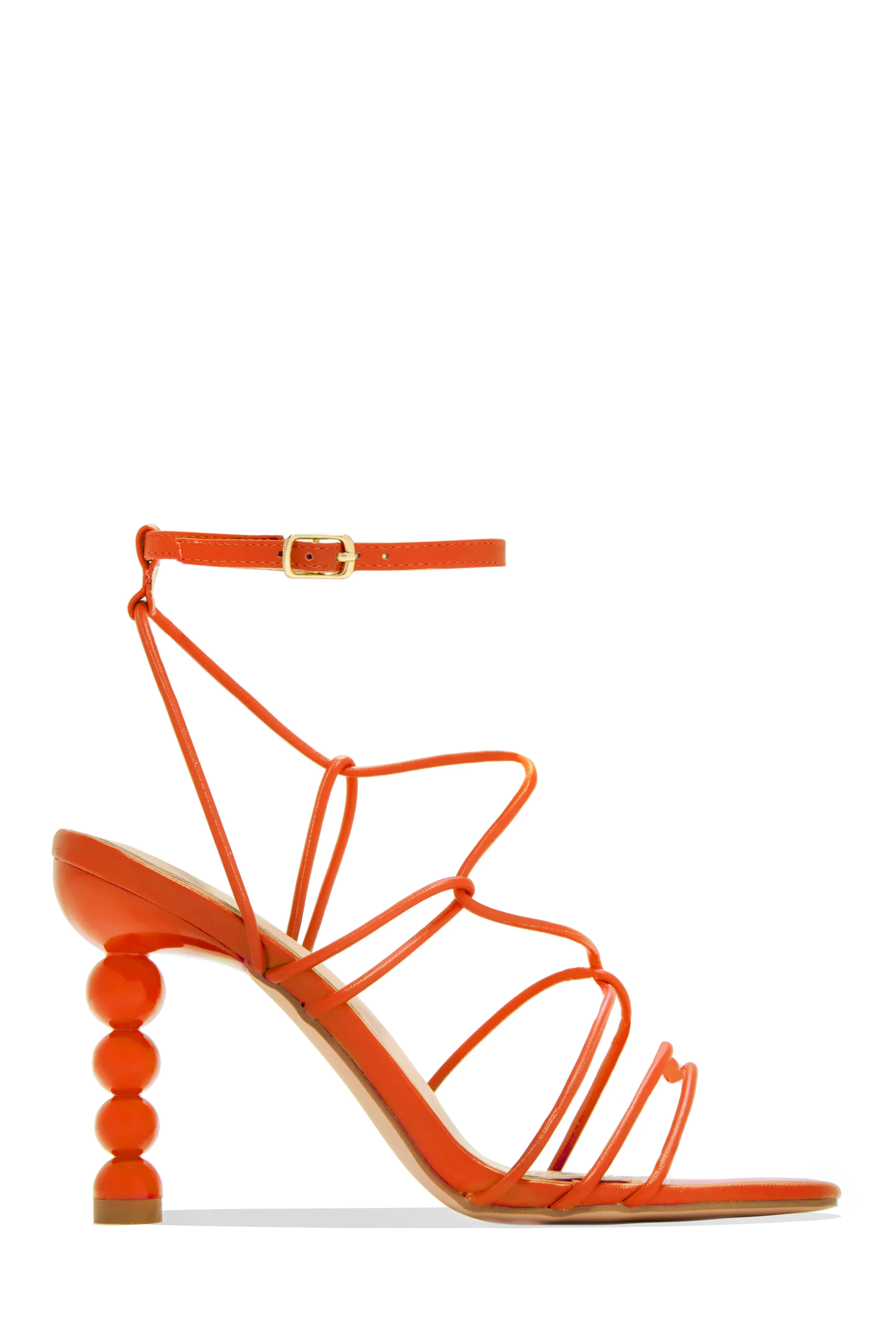 St. Barts Summer Square Toe Strappy Heels - Pink