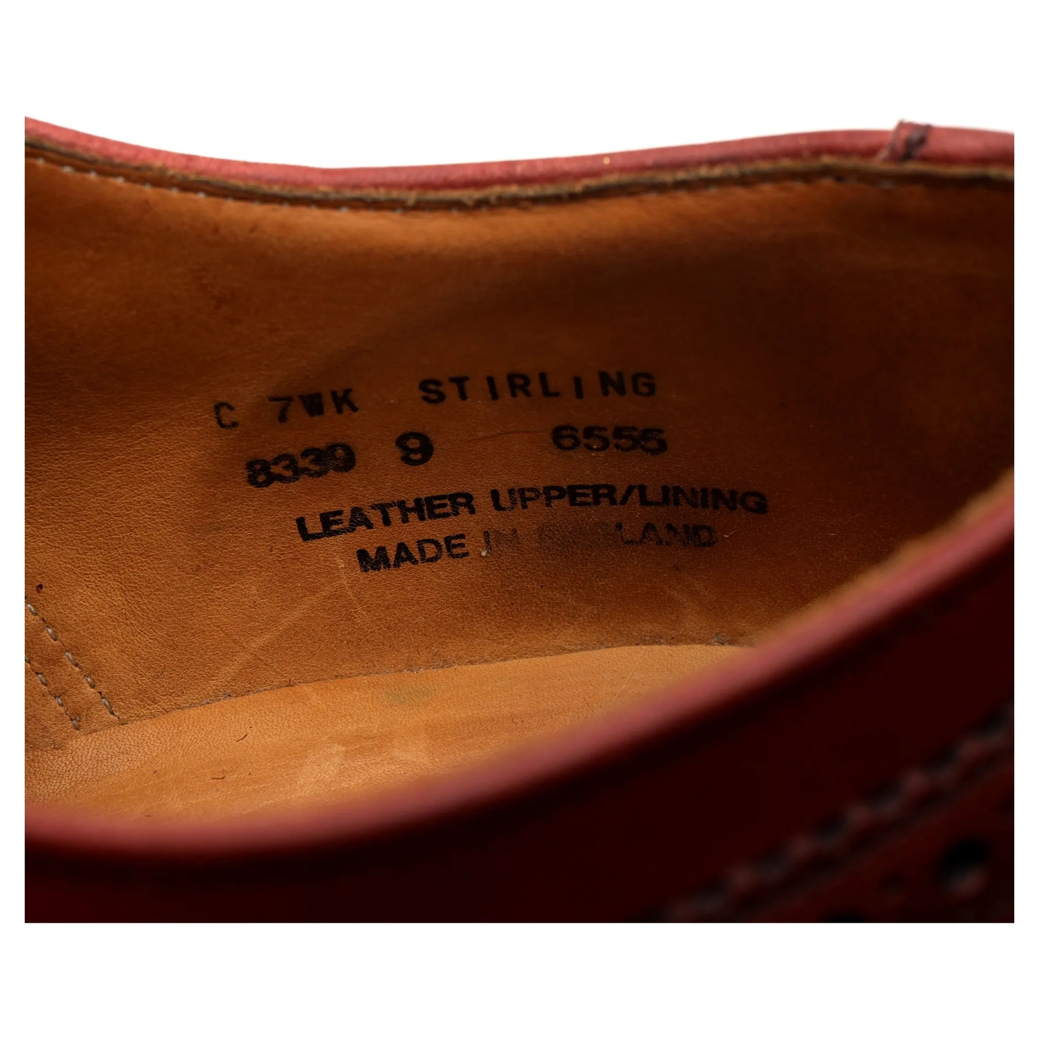 'Stirling' Brown Leather Derby Brogues UK 9 FX