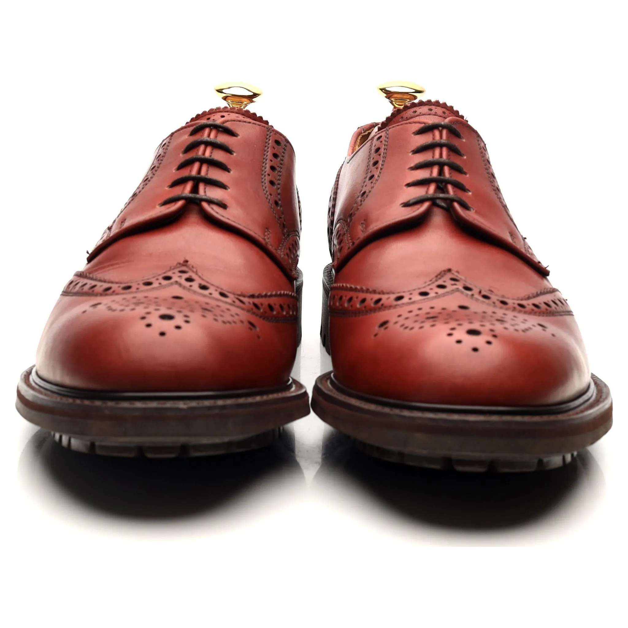 'Stirling' Brown Leather Derby Brogues UK 9 FX