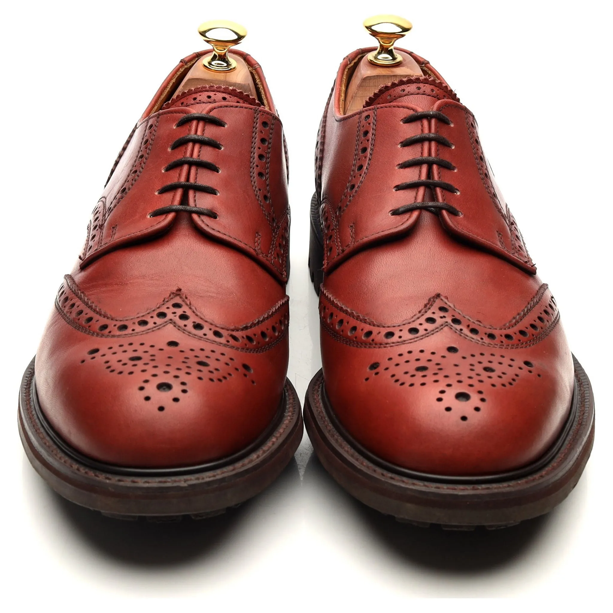 'Stirling' Brown Leather Derby Brogues UK 9 FX