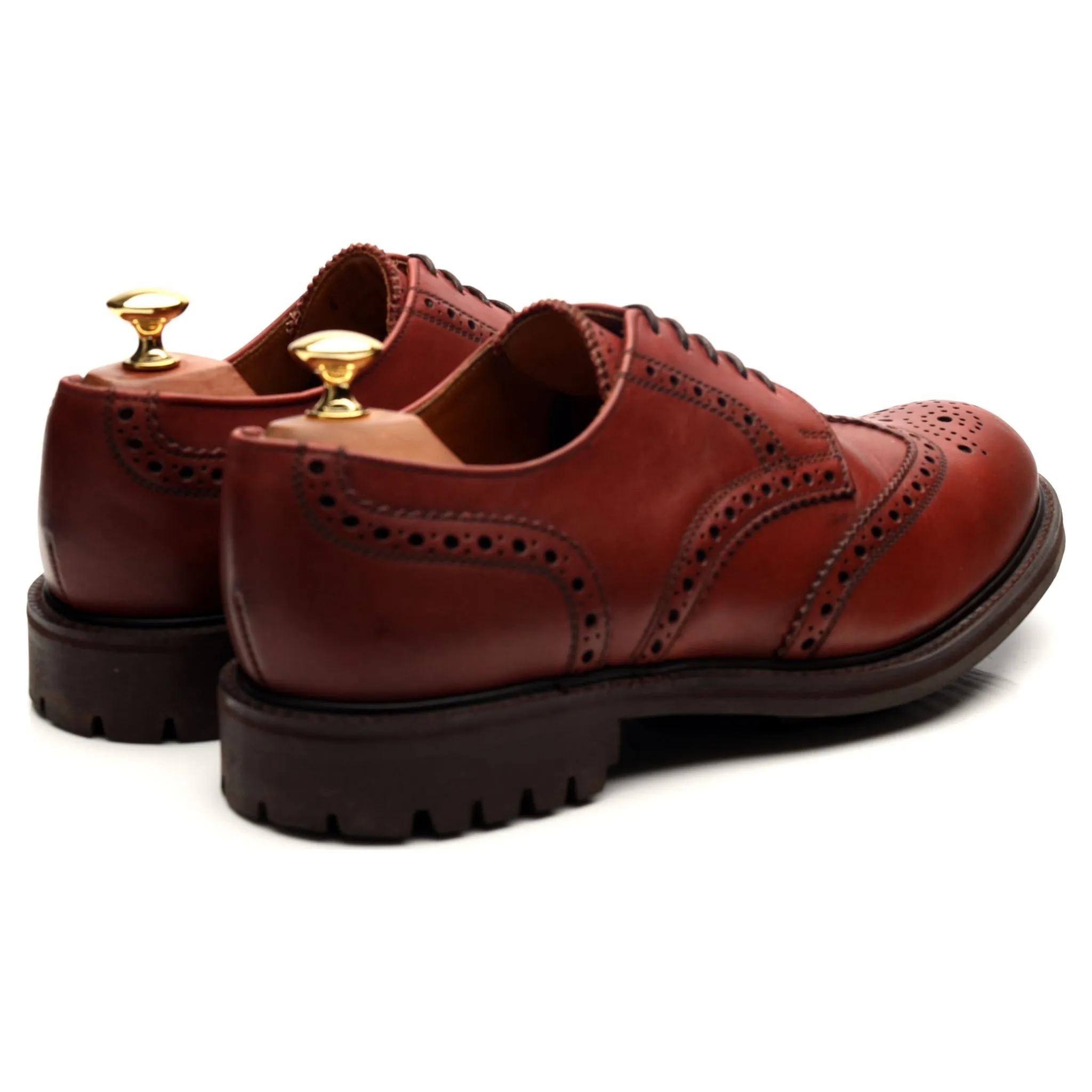 'Stirling' Brown Leather Derby Brogues UK 9 FX