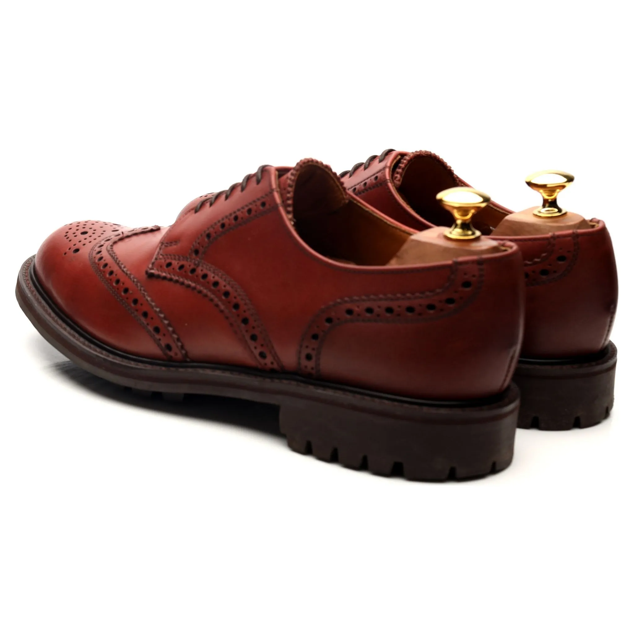 'Stirling' Brown Leather Derby Brogues UK 9 FX