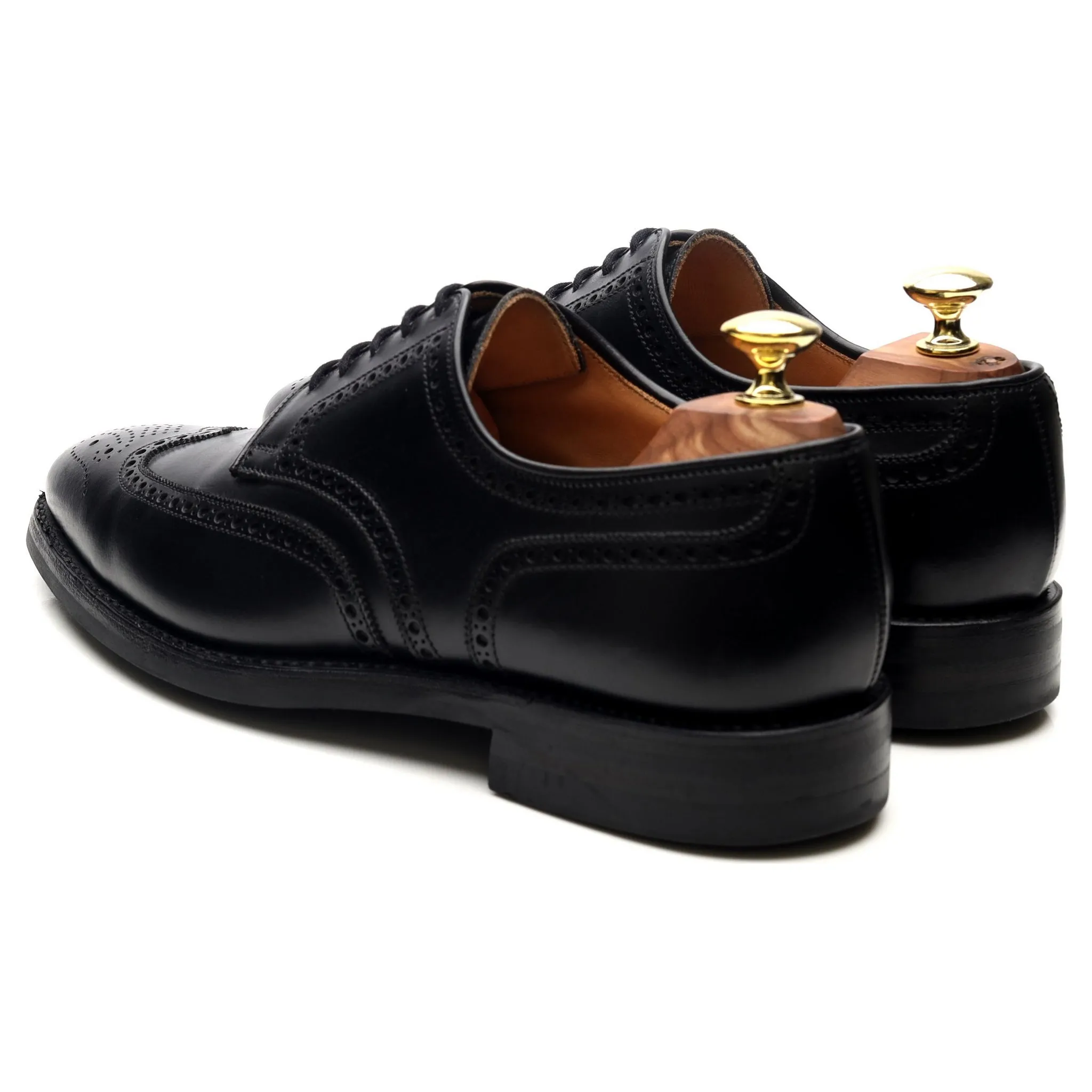 'Swansea' Black Leather Derby Brogues UK 7.5 E