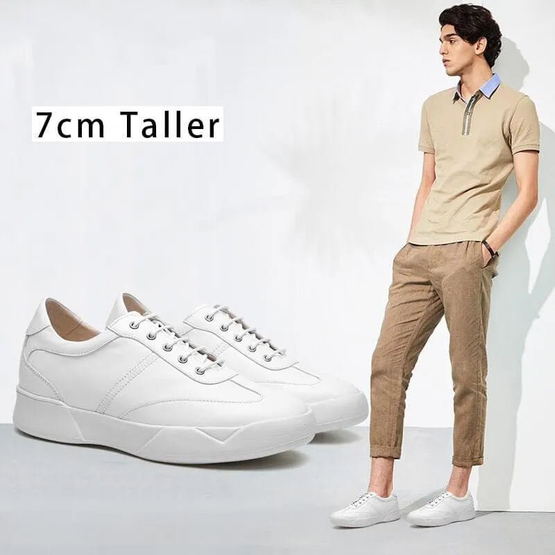 This item only ships to Europe - 7 CM / 2.76 Inches CMR CHAMARIPA Casual Tall Men Shoes Leather Elevator Shoes for Me